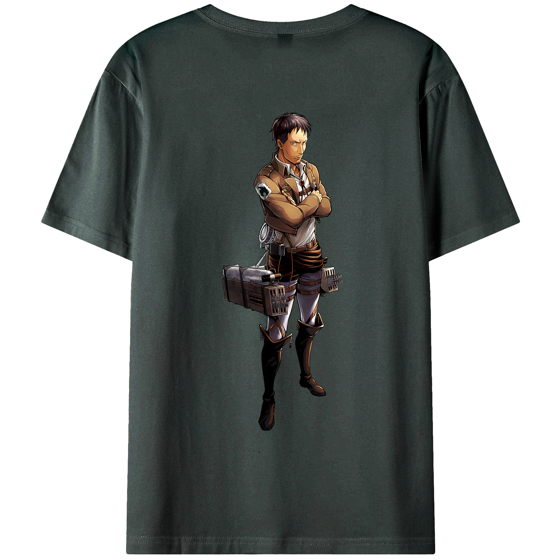（画像用） 進撃の巨人 Attack on Titan 綿100％ メンズ半袖Tシャツ（バックプリント） 通気性